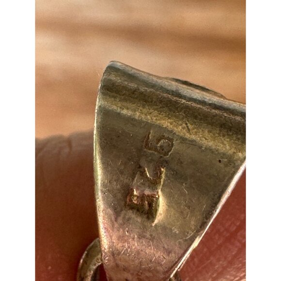 Handcrafted Sterling Silver & Turquoise Mosaic Pendant With Teardrop Design - Picture 6 of 7